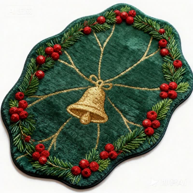 Weihnachtsglocken-Teppich in Form eines Lotusblatts - image 3