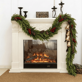 Künstliche Zedern- und Kiefernholz-Weihnachtsgirlande mit roten Beeren - image 0