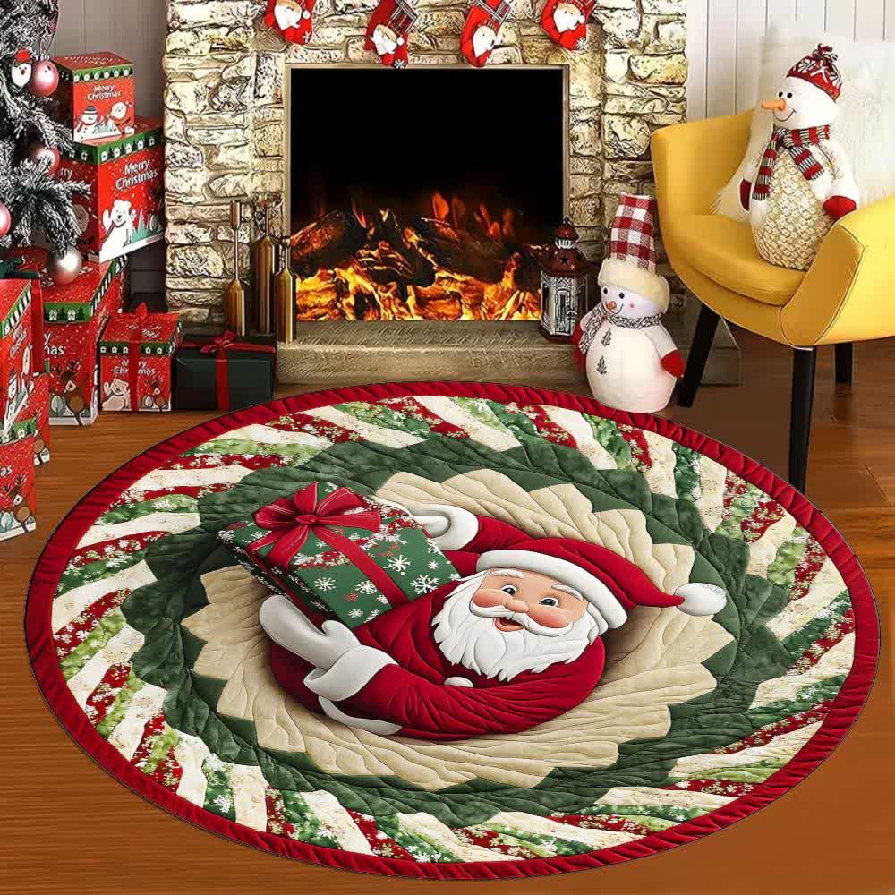 Weihnachtsteppich mit 3D-Effekt und Weihnachtsmann-Motiv - C - 160cm - image 2