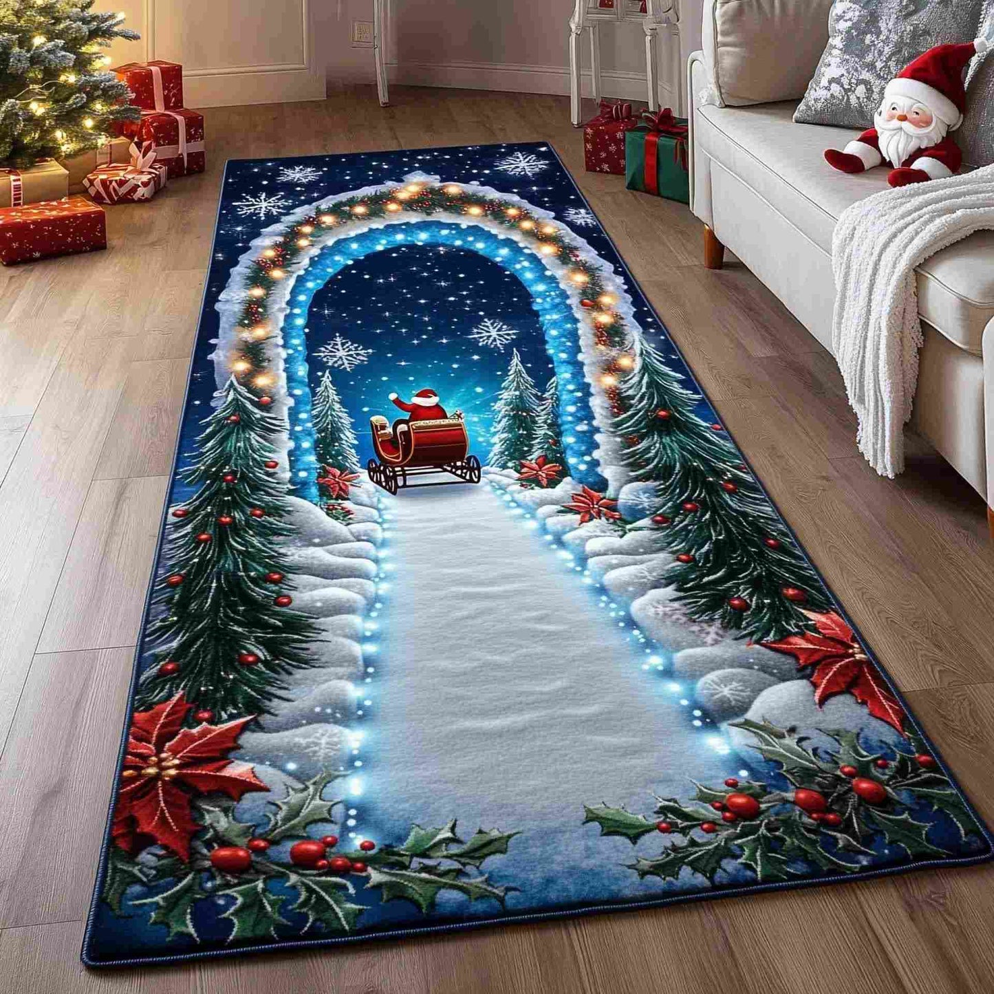 Dekorativer Teppich im Weihnachtsbaum-Design - C - 60cm x 200cm - image 2