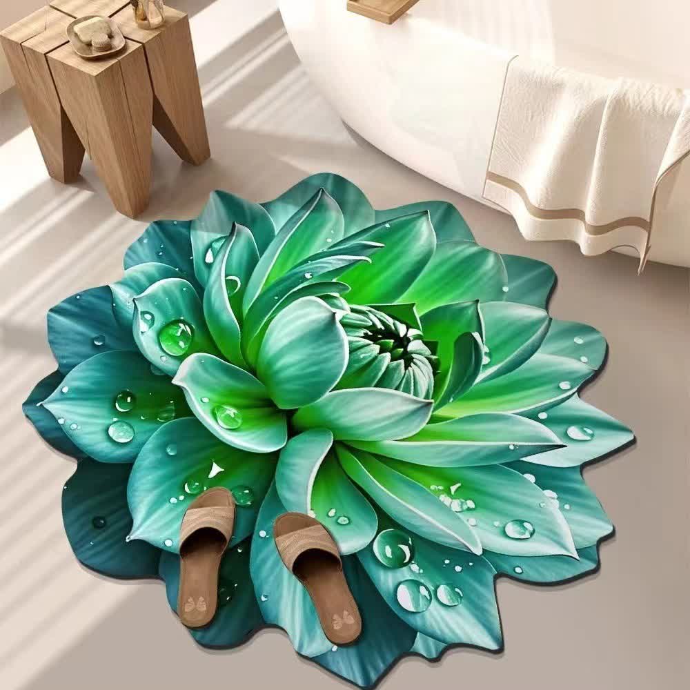 Bunter Teppich mit floralem 3D-Effekt - Grün - 140cm - image 5