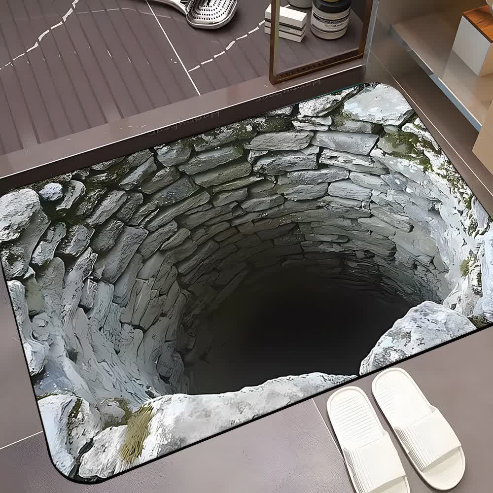 Höhlenlandschaft-3D-Effekt-Teppich - Trockenbrunnen - 80cm x 120cm - image 3