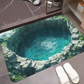 Höhlenlandschaft-3D-Effekt-Teppich - Quellwasser - 80cm x 120cm - image 0