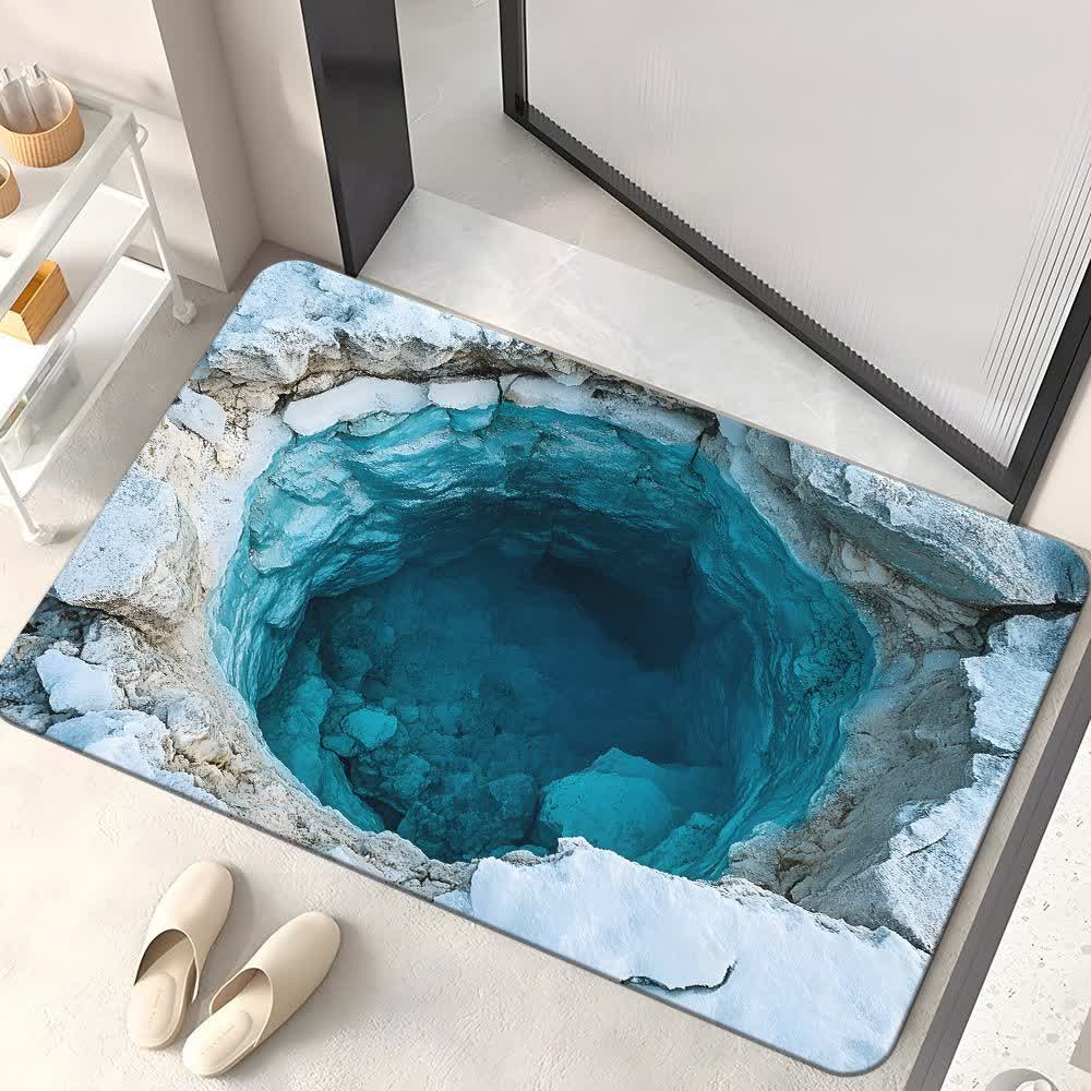 Höhlenlandschaft-3D-Effekt-Teppich - Brunnenwasser - 80cm x 120cm - image 2