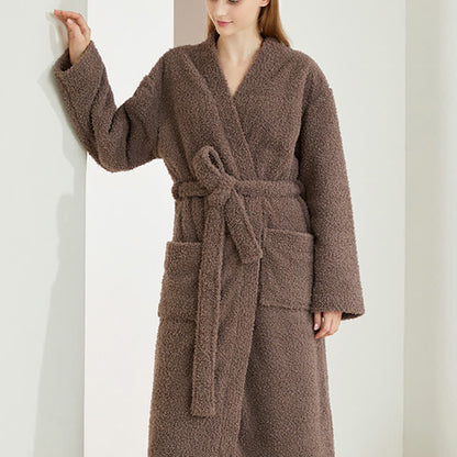 Partner-Bademantel-Hosen-Set in passenden Unifarben - image 8