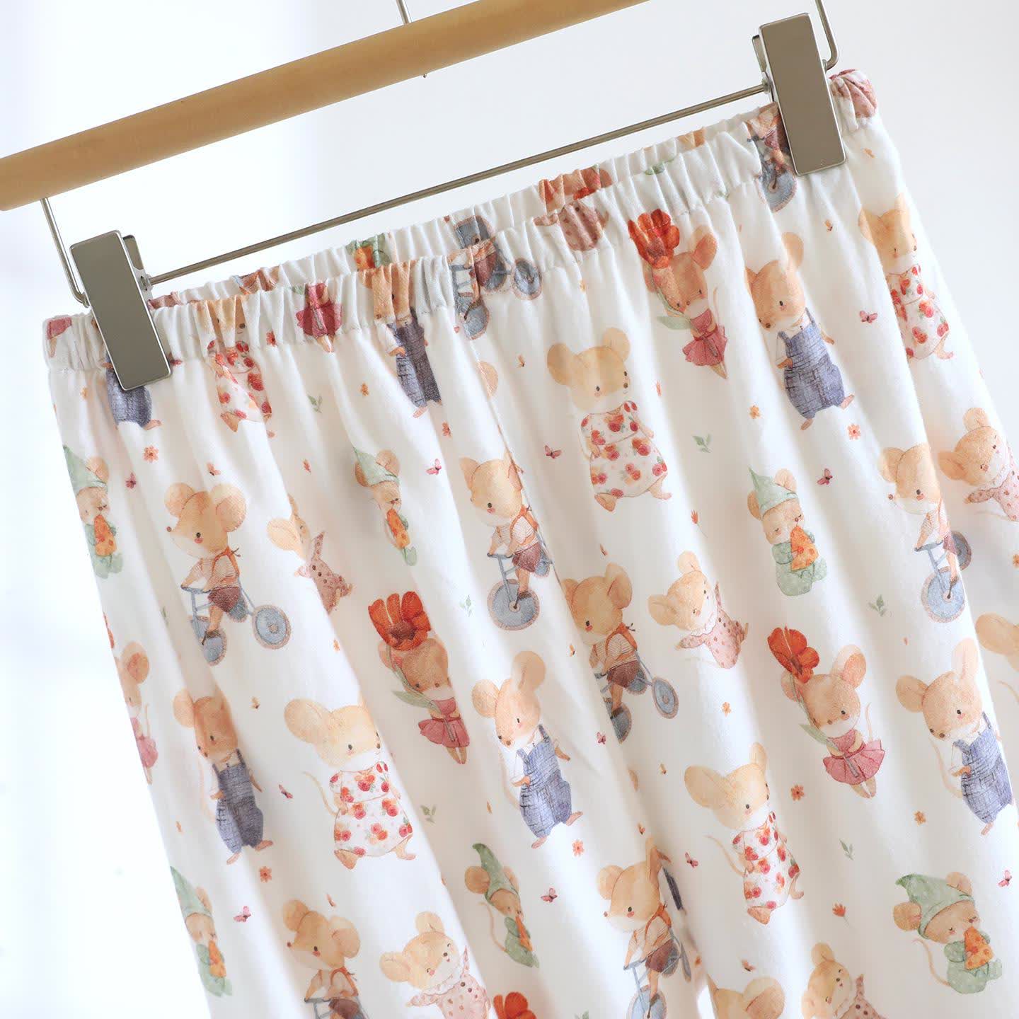 Loungewear-Set aus gebürsteter Baumwolle mit Cartoon-Tiermotiven - image 8