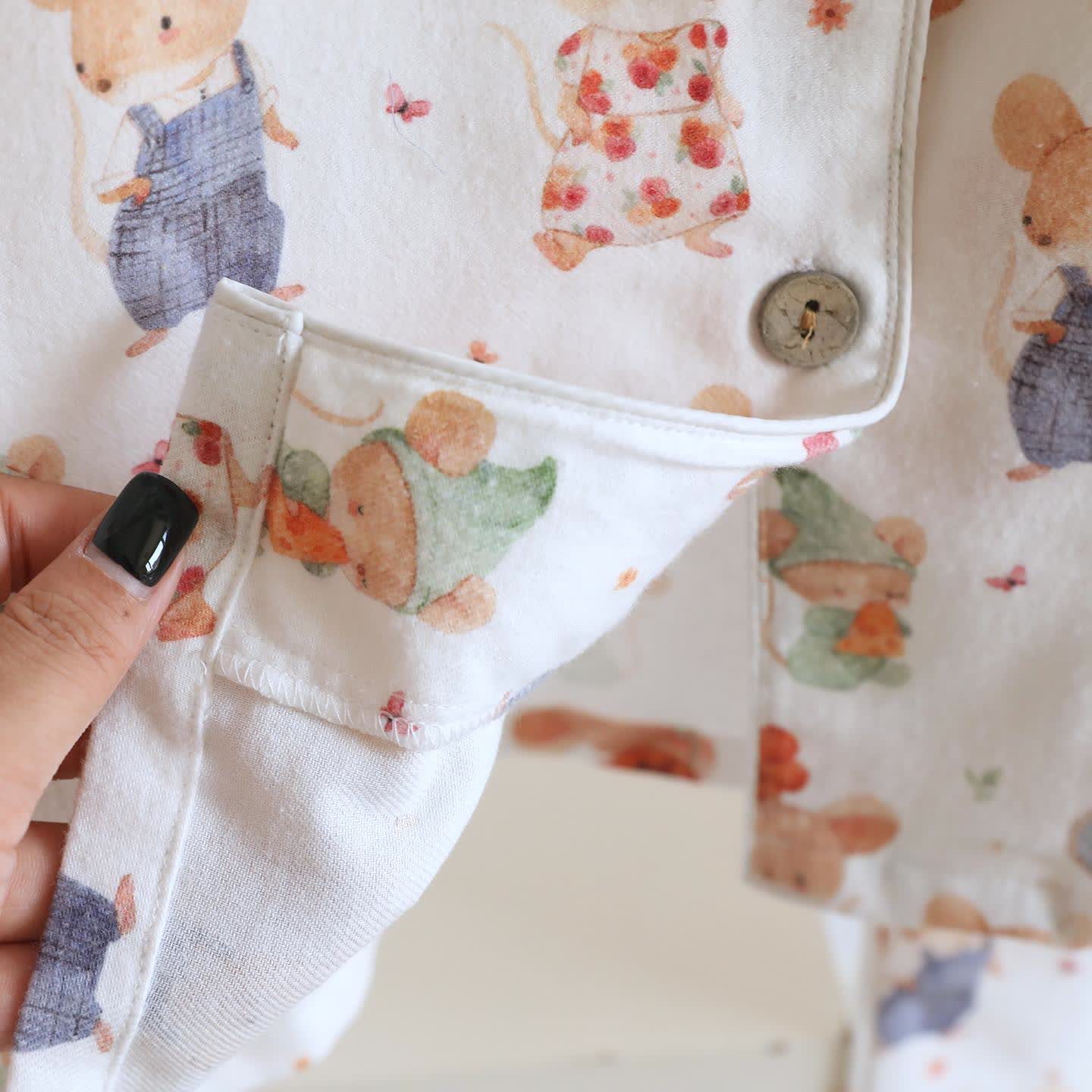 Loungewear-Set aus gebürsteter Baumwolle mit Cartoon-Tiermotiven - image 5