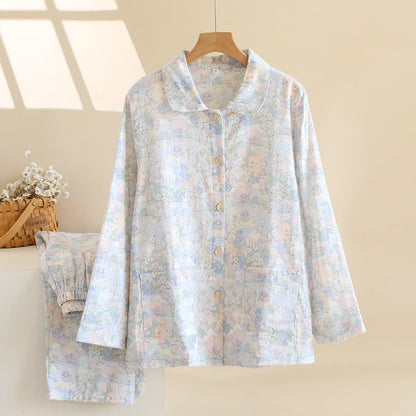 Swan Garden Loungewear-Set aus gebürsteter Baumwolle - image 1