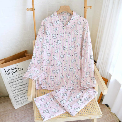 Loungewear-Set aus gebürsteter Baumwolle mit Cartoon-Welpenmotiv - Wie abgebildet - XL - image 0
