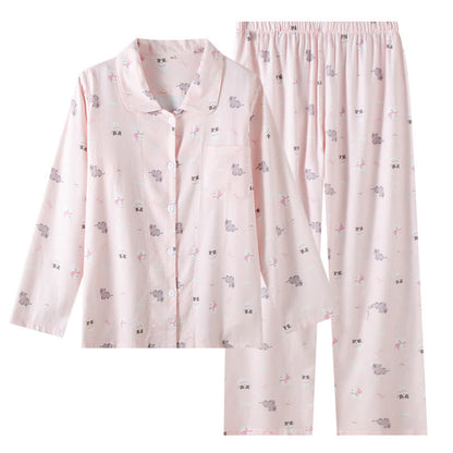 Niedliches Loungewear-Set aus gebürsteter Baumwolle mit Hunde- und Katzenmotiven - image 13