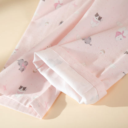 Niedliches Loungewear-Set aus gebürsteter Baumwolle mit Hunde- und Katzenmotiven - image 8