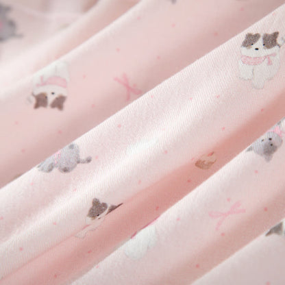 Niedliches Loungewear-Set aus gebürsteter Baumwolle mit Hunde- und Katzenmotiven - image 11