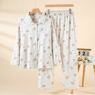 Loungewear-Set aus gebürsteter Baumwolle in Hundebeige - Wie abgebildet - XL - image 0