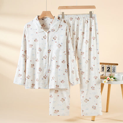 Loungewear-Set aus gebürsteter Baumwolle in Hundebeige - Wie abgebildet - XL - image 0
