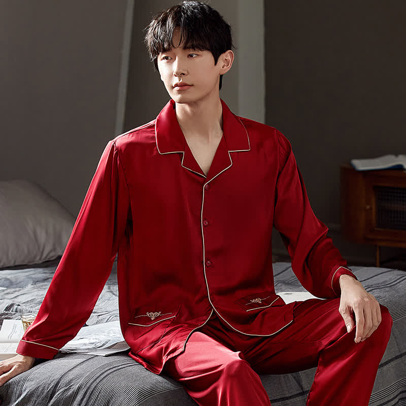 Partner-Nachtwäsche-Set aus Spitze - Rot - Herren: 3XL - image 5