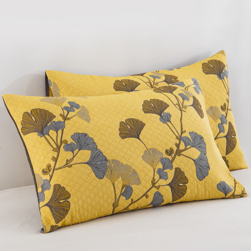 Wendbare Tagesdecke aus Bio-Baumwolle mit Ginkgo-Blatt - image 24