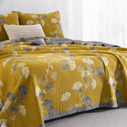 Wendbare Tagesdecke aus Bio-Baumwolle mit Ginkgo-Blatt - image 37
