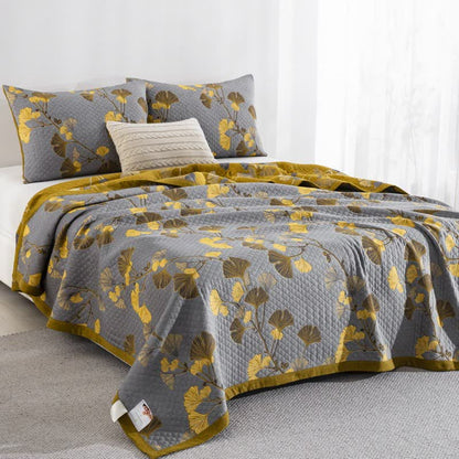 Wendbare Tagesdecke aus Bio-Baumwolle mit Ginkgo-Blatt - image 43