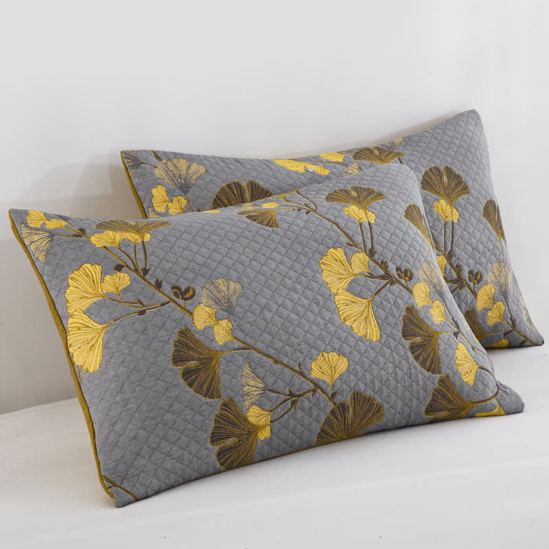 Wendbare Tagesdecke aus Bio-Baumwolle mit Ginkgo-Blatt - image 47