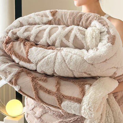 Sherpa-Decke mit floralem Muster - image 9
