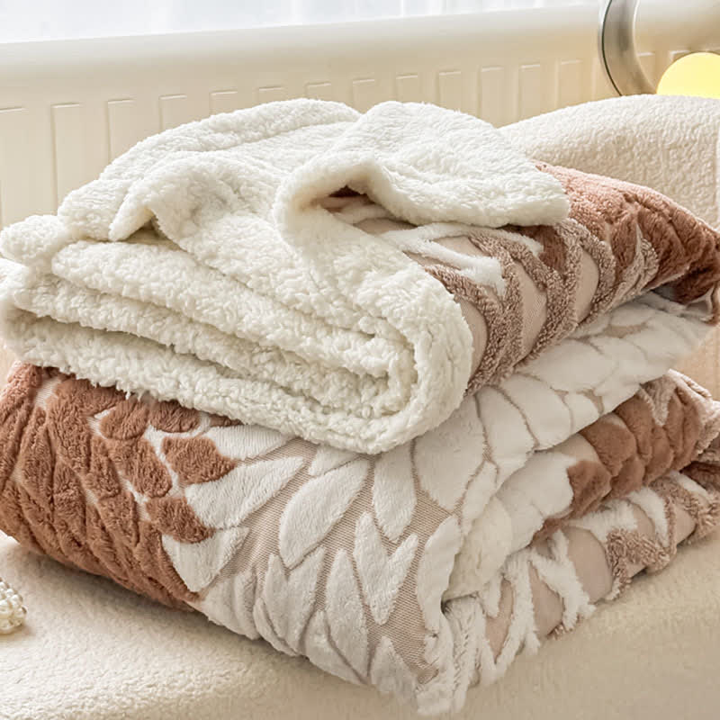 Sherpa-Decke mit floralem Muster - image 8