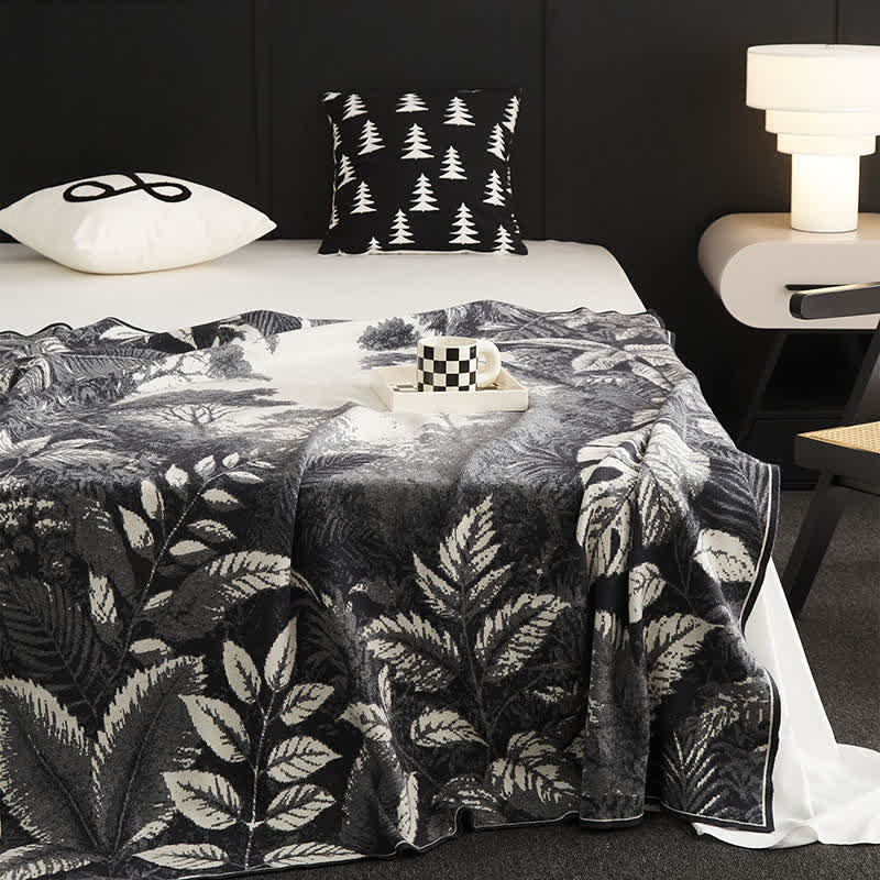 Jacquard-Retro-Multifunktionsdecke - Grau - 130cm x 180cm - image 5