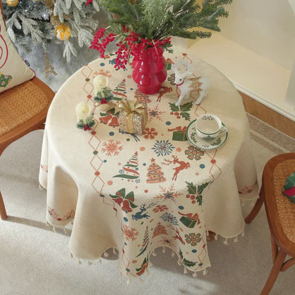 Tischdecke mit Weihnachtsglocken-Elchquasten - image 2