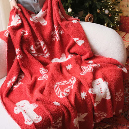 Weihnachts-Lebkuchenmann-Strickdecke - image 2