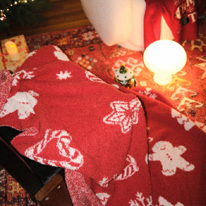 Weihnachts-Lebkuchenmann-Strickdecke - image 5