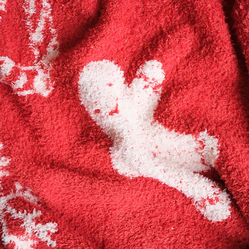 Weihnachts-Lebkuchenmann-Strickdecke - image 4