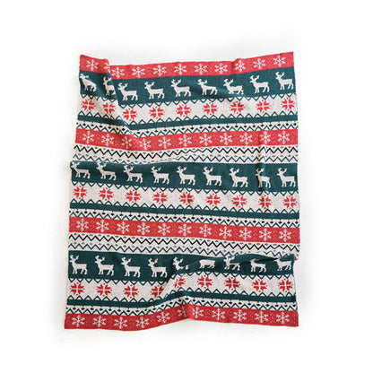 Weihnachtsdecke mit Rentiermotiv im Fair-Isle-Stil - image 9