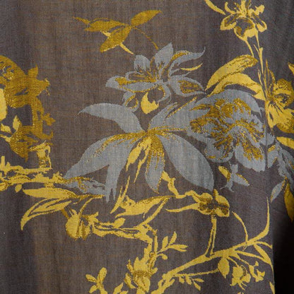 Vintage Kimono-Bademantel aus Baumwolle mit Blumenmuster und Blättern - image 6