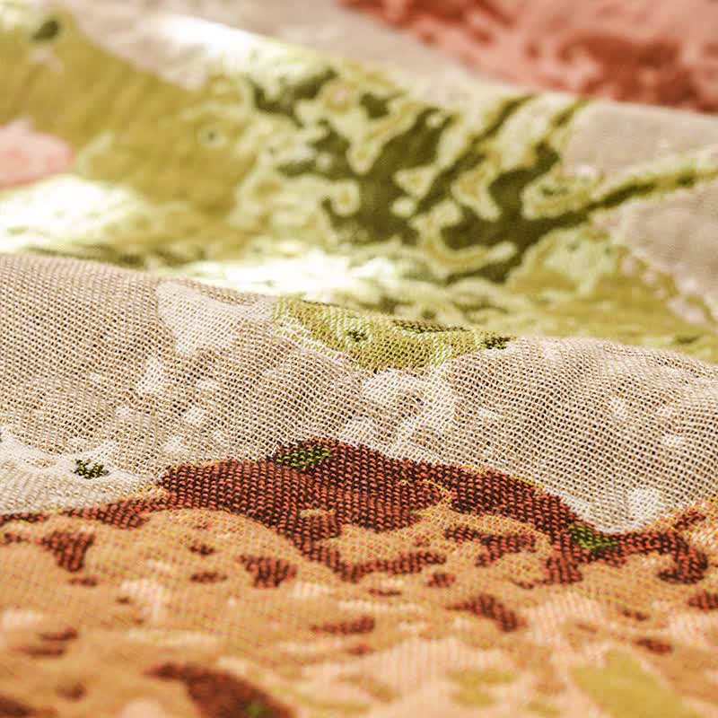 Ownkoti Impressionist Floral Jacquard Baumwollgaze-Steppdecke - image 5