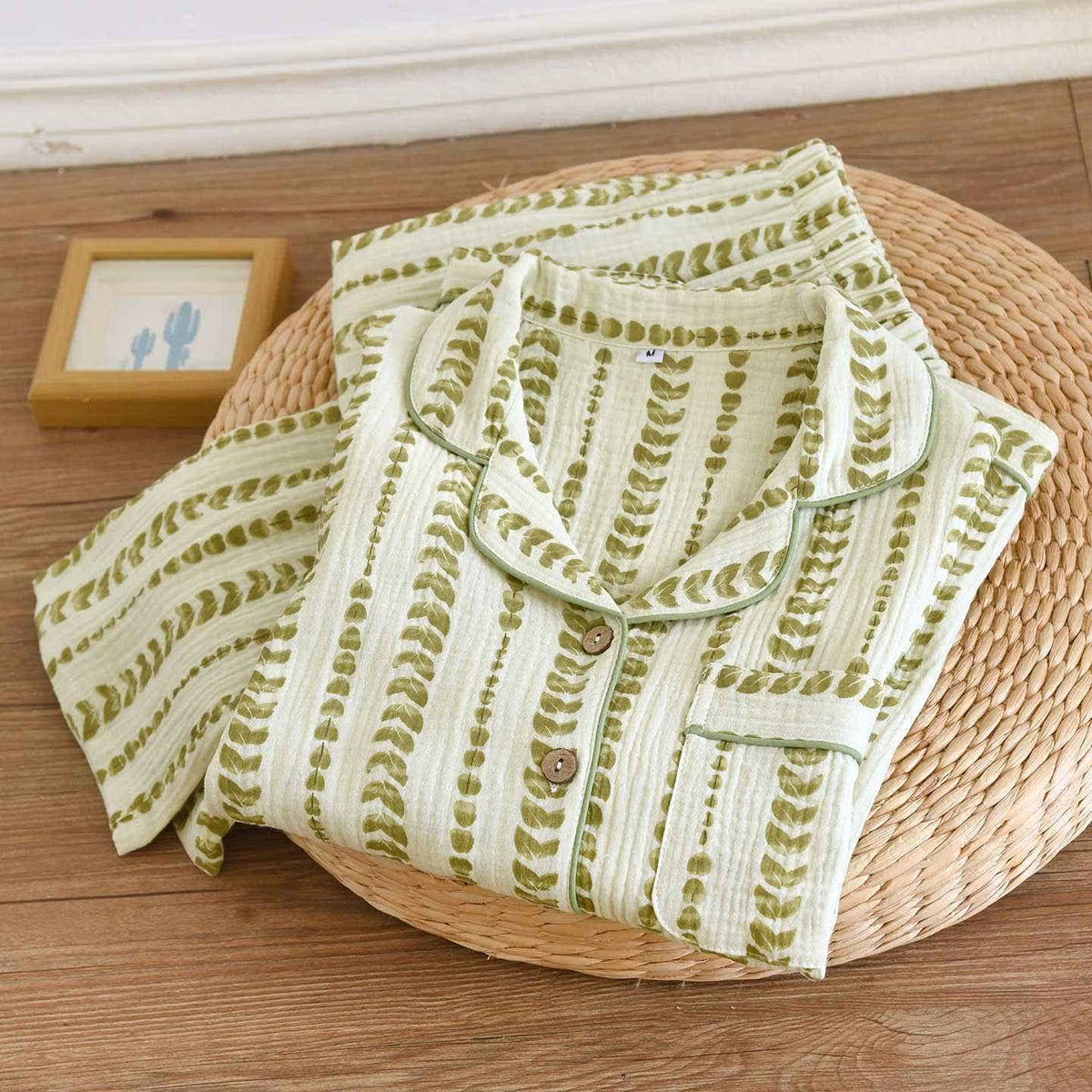 Loungewear-Set aus Baumwolle mit Streifenmuster - image 2