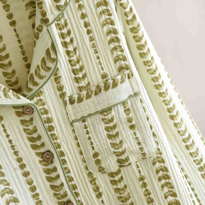 Loungewear-Set aus Baumwolle mit Streifenmuster - image 5
