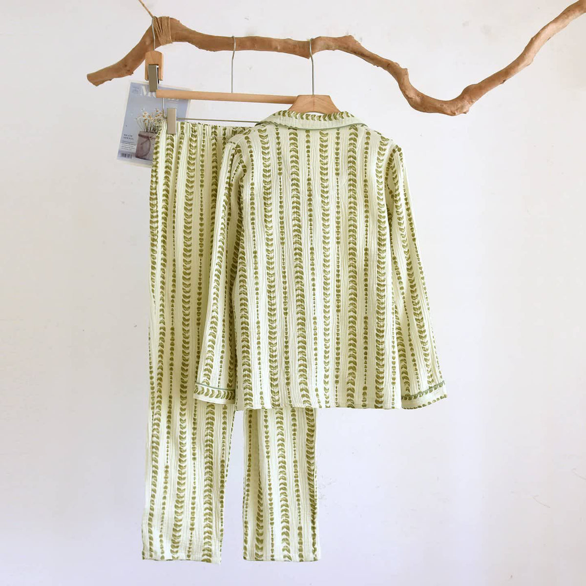 Loungewear-Set aus Baumwolle mit Streifenmuster - image 1