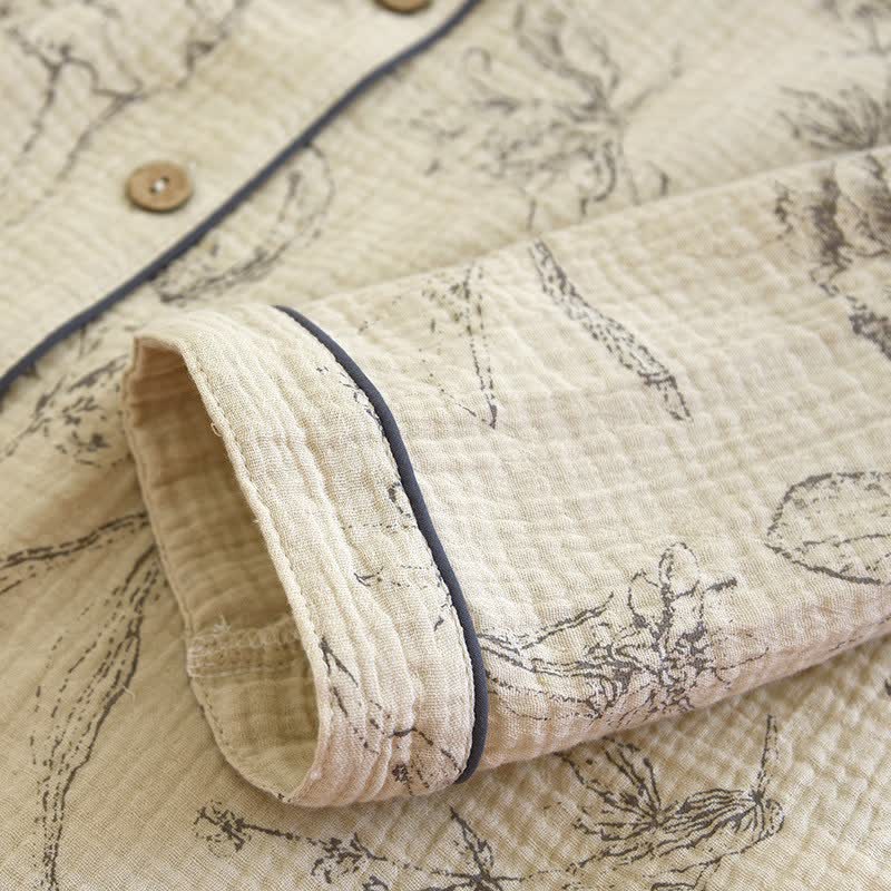 Elegantes Loungewear-Set aus Baumwolle mit Vintage-Blumenmuster - image 10