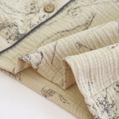 Elegantes Loungewear-Set aus Baumwolle mit Vintage-Blumenmuster - image 11