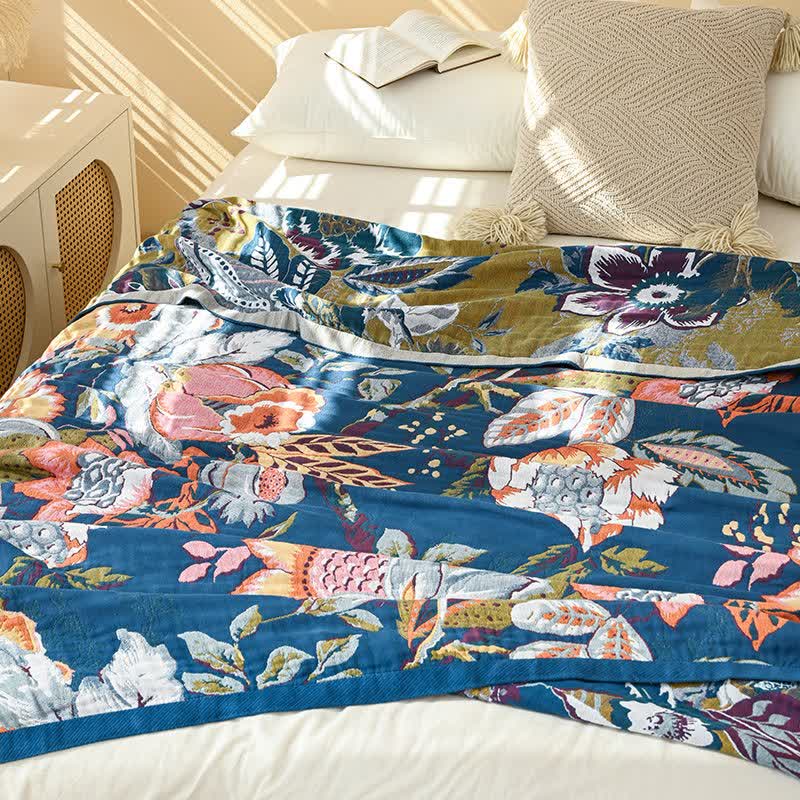 Traumhafter, floraler Quilt aus reiner Baumwollgaze - image 8