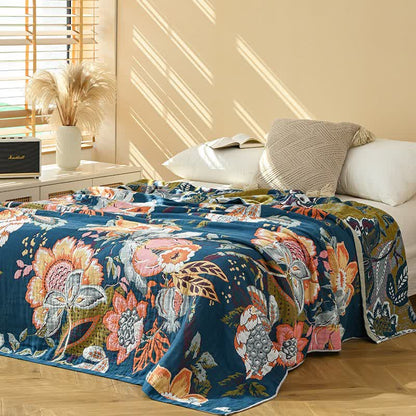 Traumhafter, floraler Quilt aus reiner Baumwollgaze - image 7