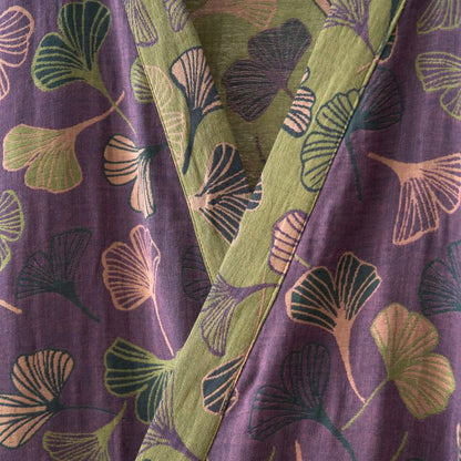 Kimono-Bademantel aus Ginkgo-Biloba-Baumwolle - image 40