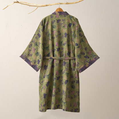 Kimono-Bademantel aus Ginkgo-Biloba-Baumwolle - image 48