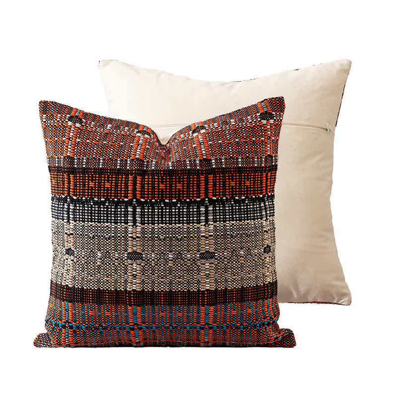 Handgefertigter Kissenbezug aus gewebtem Baumwollgarn - 45cm x 45cm - image 6