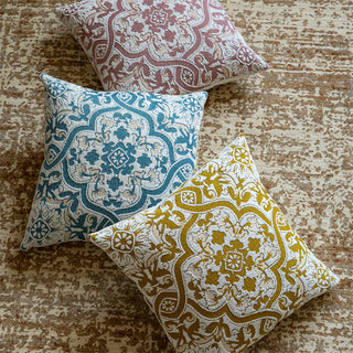 Jacquard-Kissenbezug mit Ton-in-Ton-Medaillonmuster - image 0