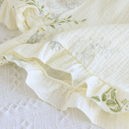 Pyjama-Set aus Baumwolle mit Blätterprint, Trägertop und Baumwollunterwäsche - image 10