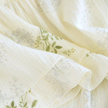 Pyjama-Set aus Baumwolle mit Blätterprint, Trägertop und Baumwollunterwäsche - image 14