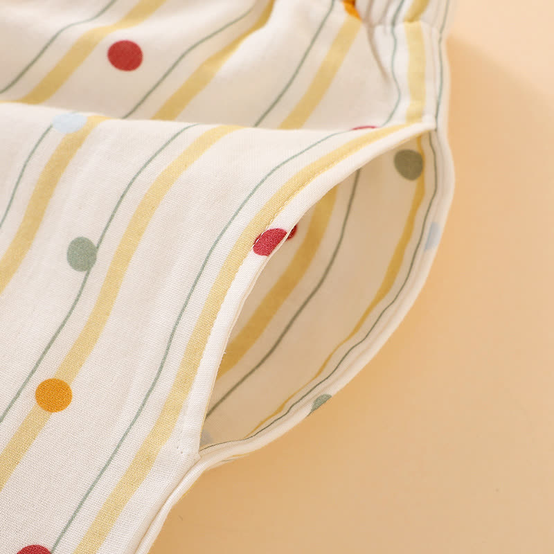 Gestreiftes Baumwoll-Pyjama-Set mit Polka-Dot-Top - image 8