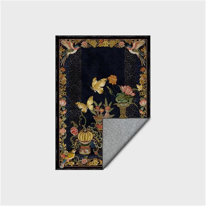 Vintage Faltbarer Teppich mit Blumen- und Vogelmotiven - image 6