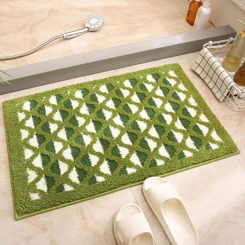 Badematte mit geometrischem Jacquard-Muster, rutschfest - D - 50cm x 80cm - image 5