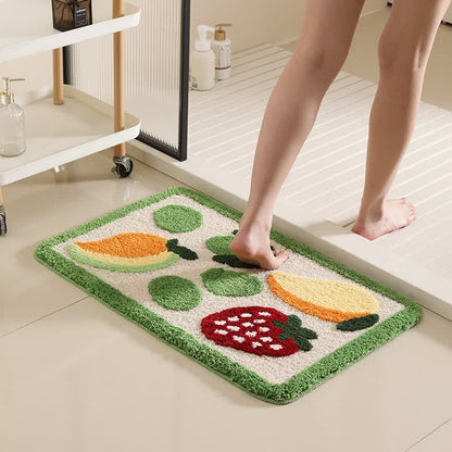 Lustige, rutschfeste Badematte mit Fruchtmotiv - B - 50cm x 80cm - image 2